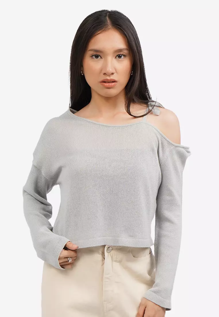 One Shoulder Long Sleeve Jumper