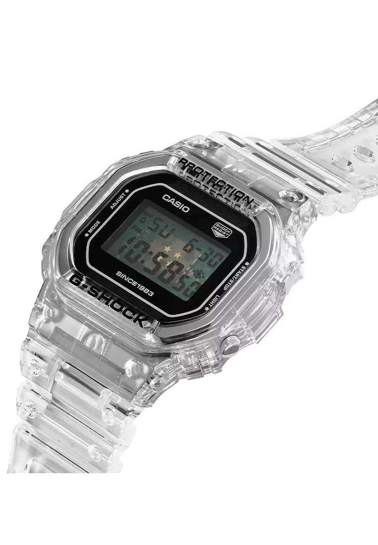 Jam Tangan Digital Pria G-Shock 40th Anniversary Clear Remix DW-5040RX-7D Resin Band