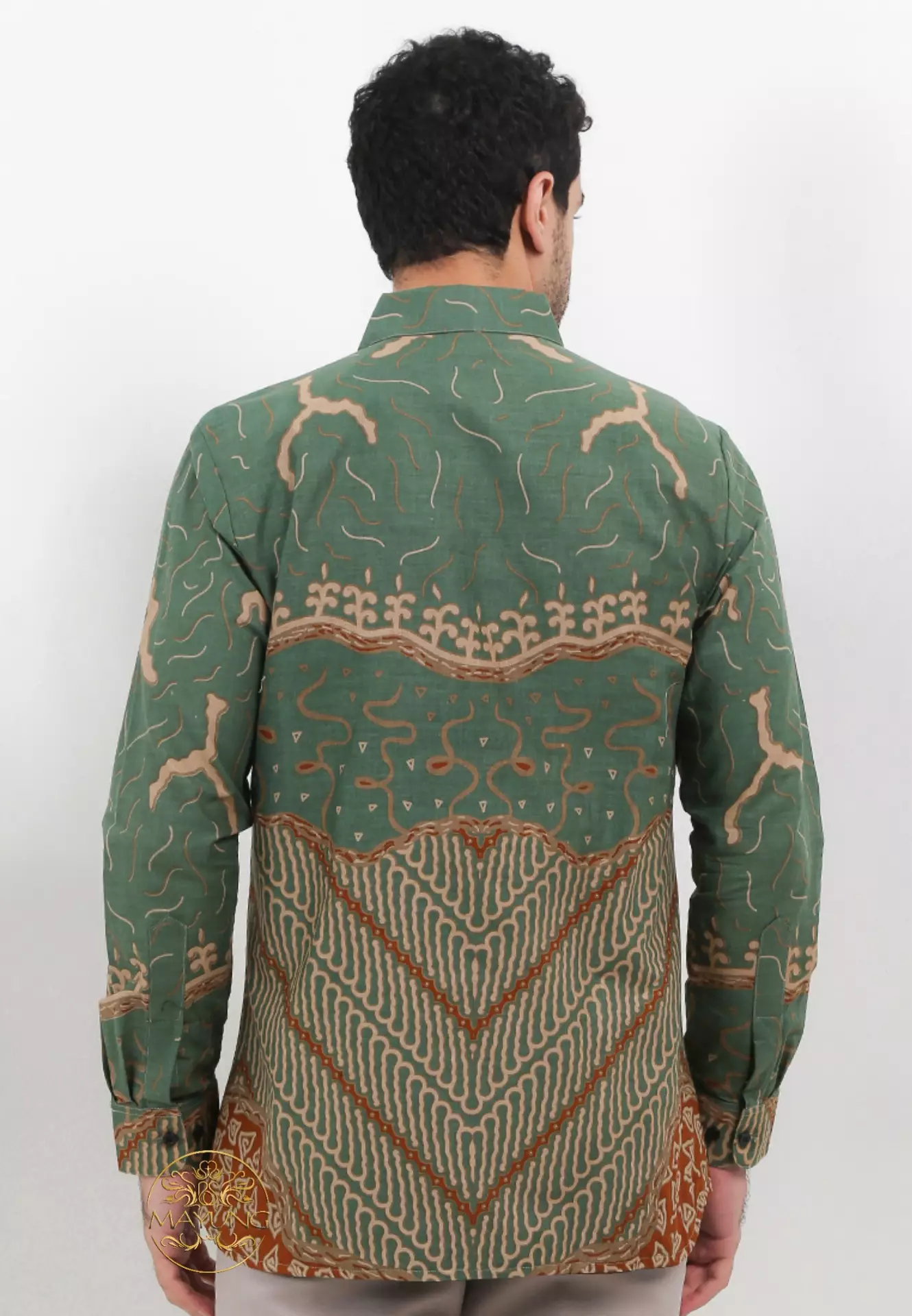 Aryasaka Ijo Kemeja Batik Pria Premium Slimfit Modern Lengan Panjang