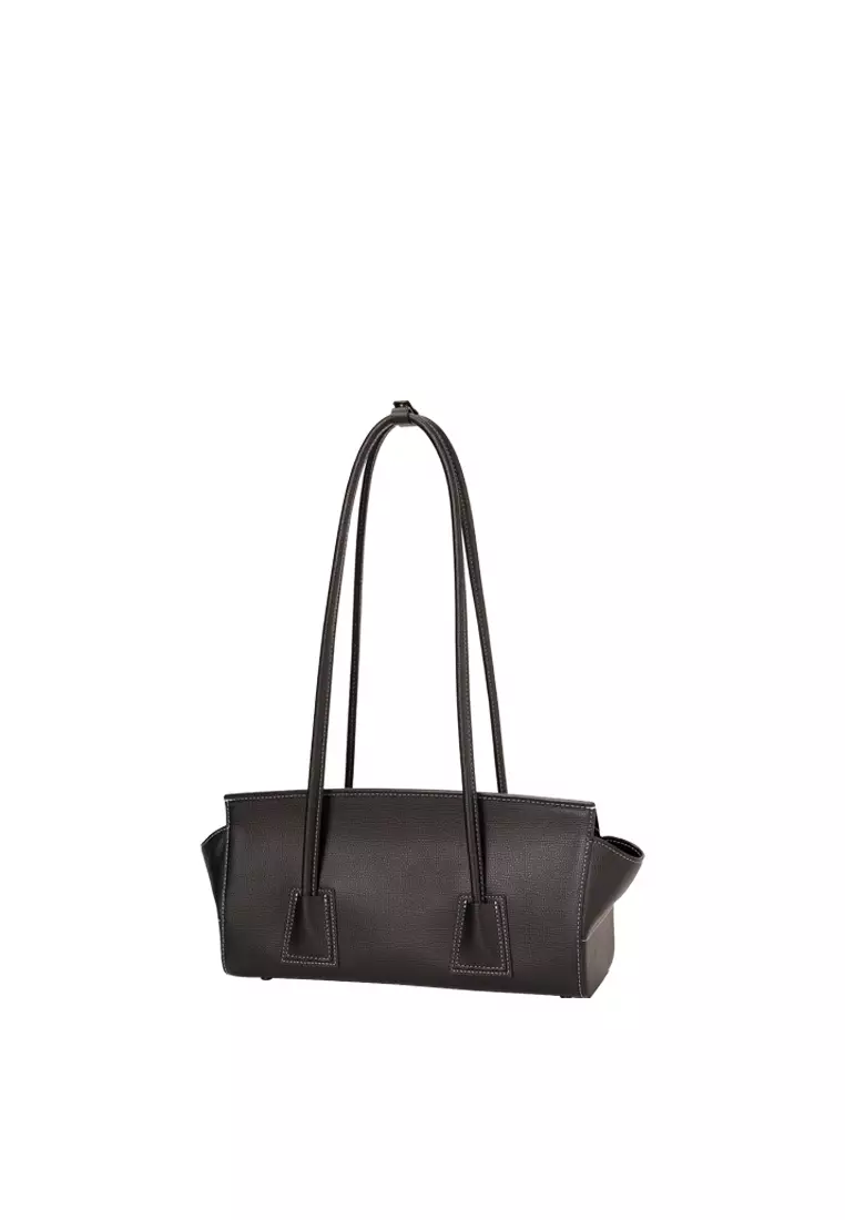 UNNI Baguette Shoulder Bag - Dark Cacao