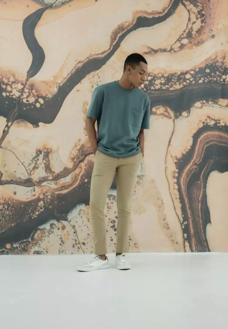 LARUSSO Molecule Oversize Pocket Tee - Mineral Blue