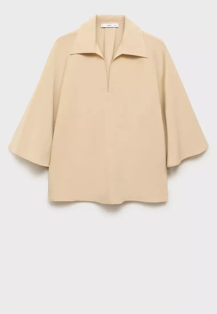 Oversized Three-Quarter Sleeve Shirt