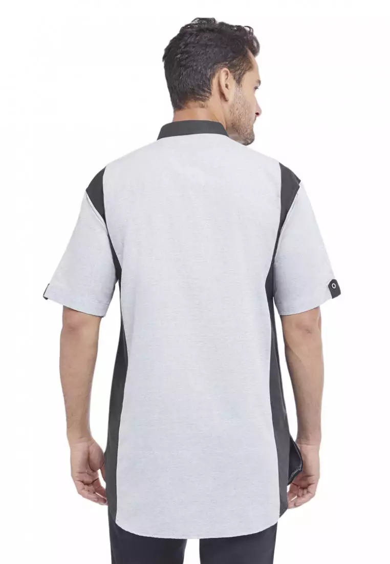 Zayidan Baju Koko Gamis Muslim Pria Raheel - Silver
