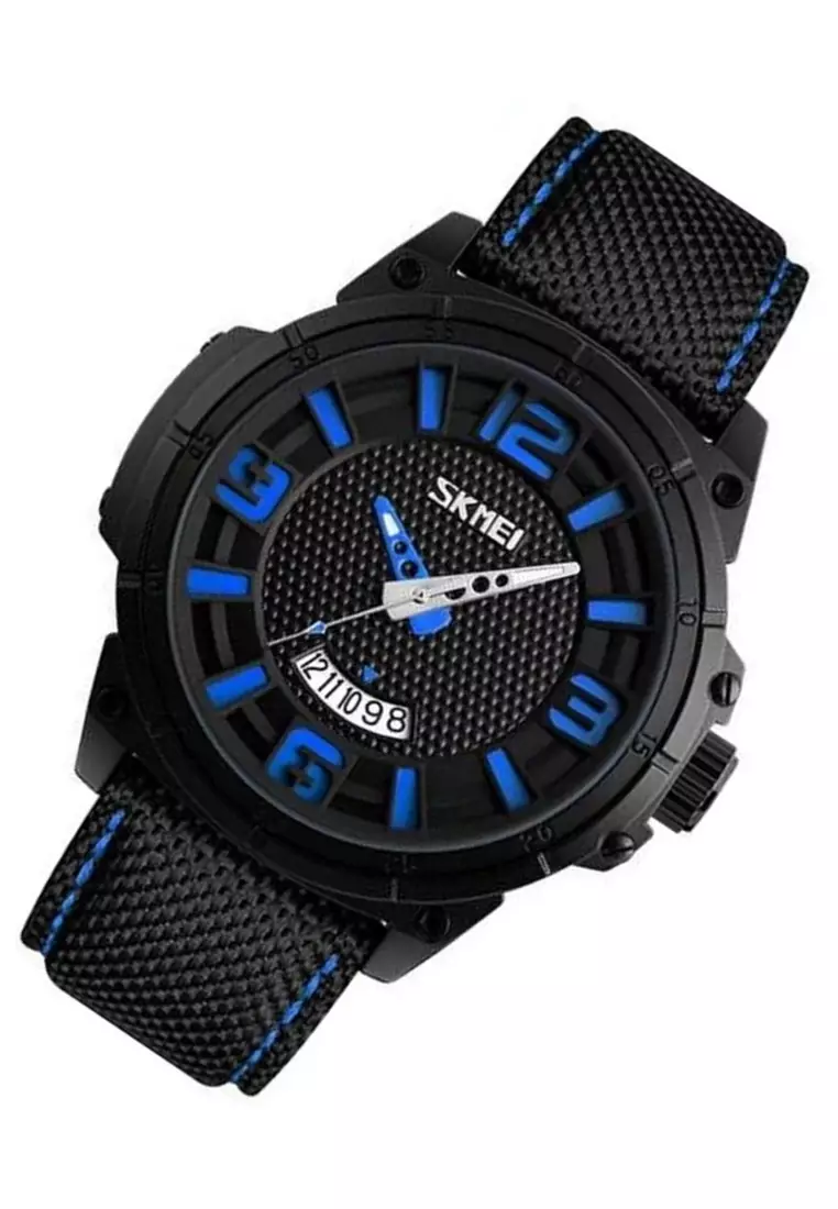 Jam Tangan Kasual Analog Design Pria Waterproof 30m Strap Tali Material PU Leather RQ08 ORIGINAL