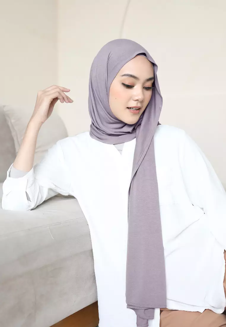Pashmina Meleyot Basic Tencel Premium - Less Lavender