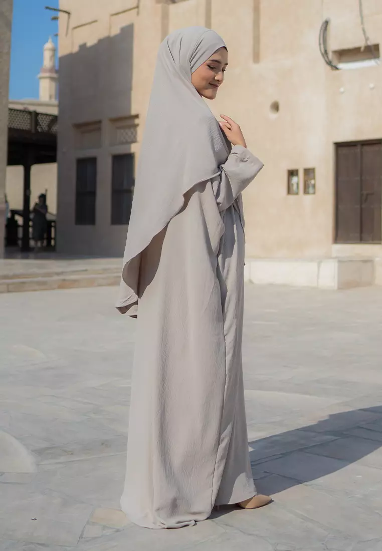 Hasna Abaya Set Cream Almond