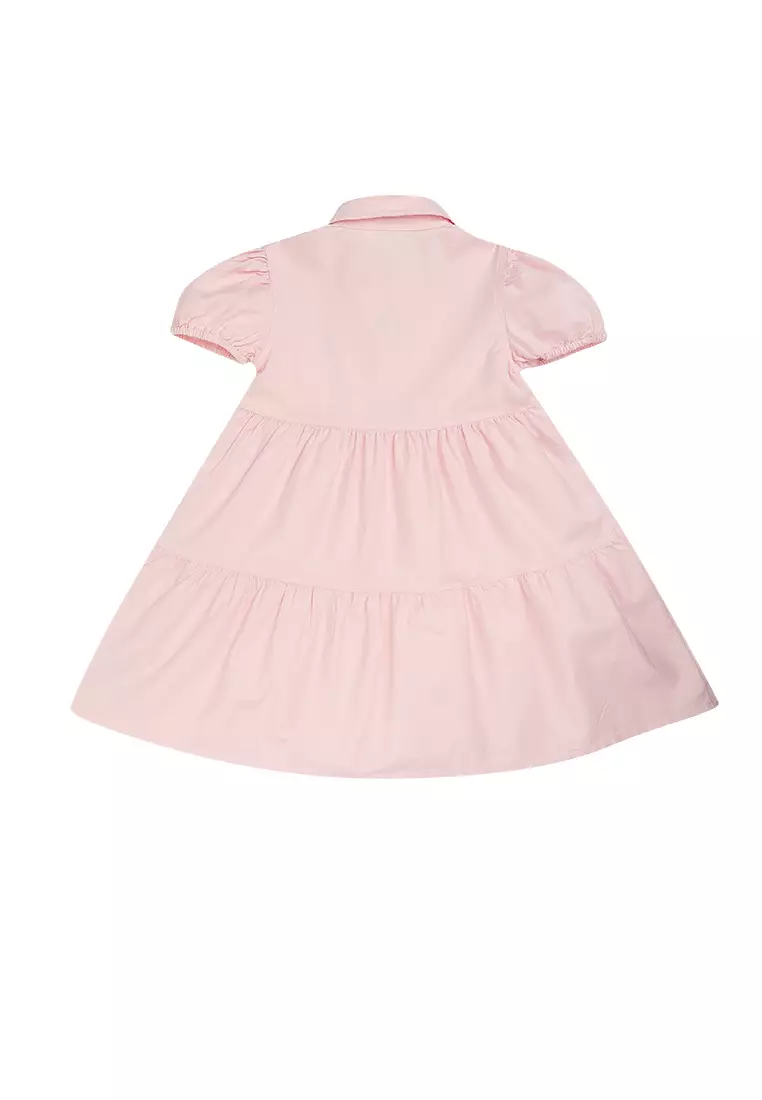 French Short Sleeve Brannan Shirt Dress