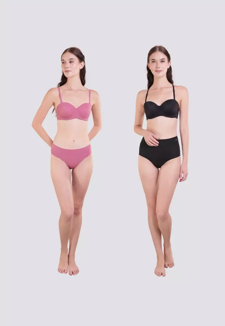 Perfect Pair 2-in-1 Half Cup Bra with Underwire Underwear for Women