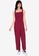 ZALORA BASICS red Pinafore Jumpsuit With Belt 45678AAA68021BGS_1