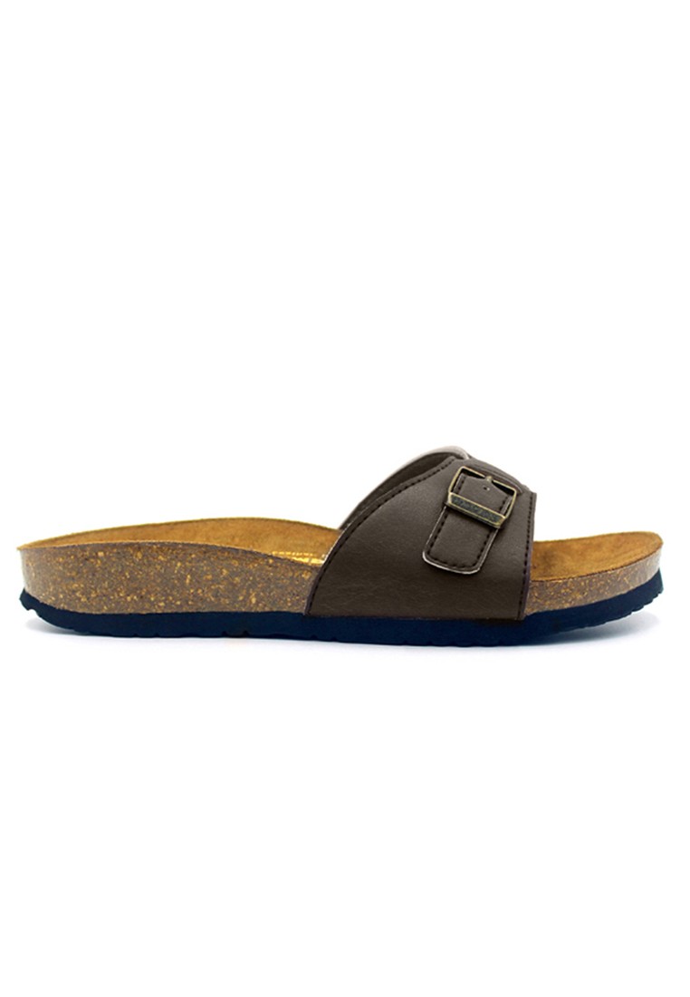Seville - Brown Casual Soft Footbed Flat Slippers