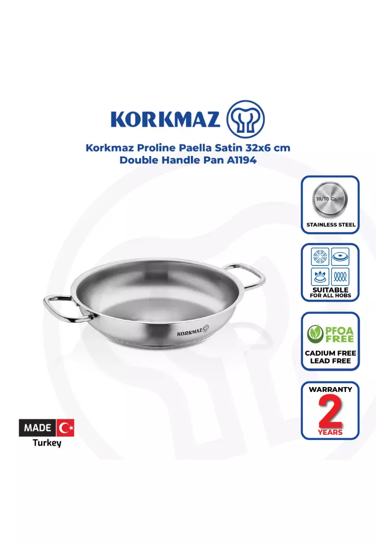 Buy KORKMAZ Korkmaz Proline Stainless Steel Paella Pan / Frying Pan