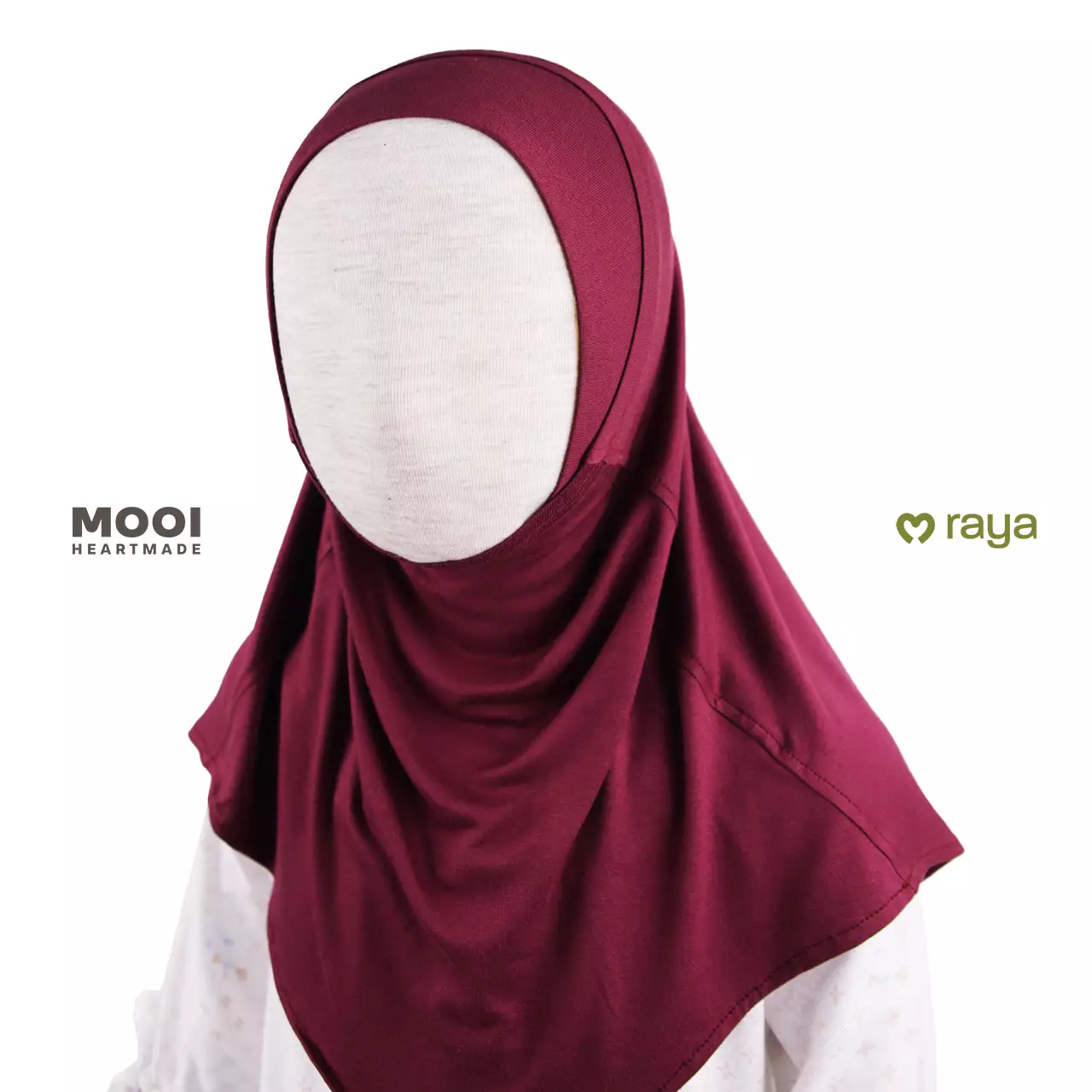 Mooi Hijab Instant Anak Jilbab Anak Perempuan Sarra Hijab - White