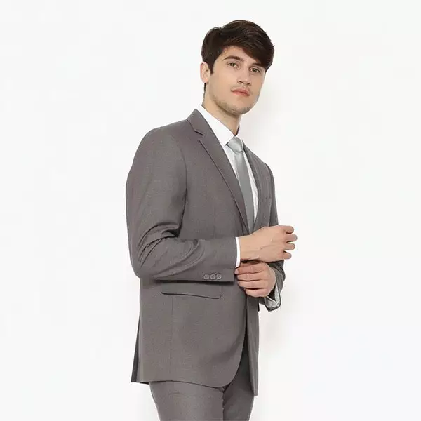 Lawell Jas Pria Formal Modern Fit – Kancing Dua, Warna Abu Tua | Altima