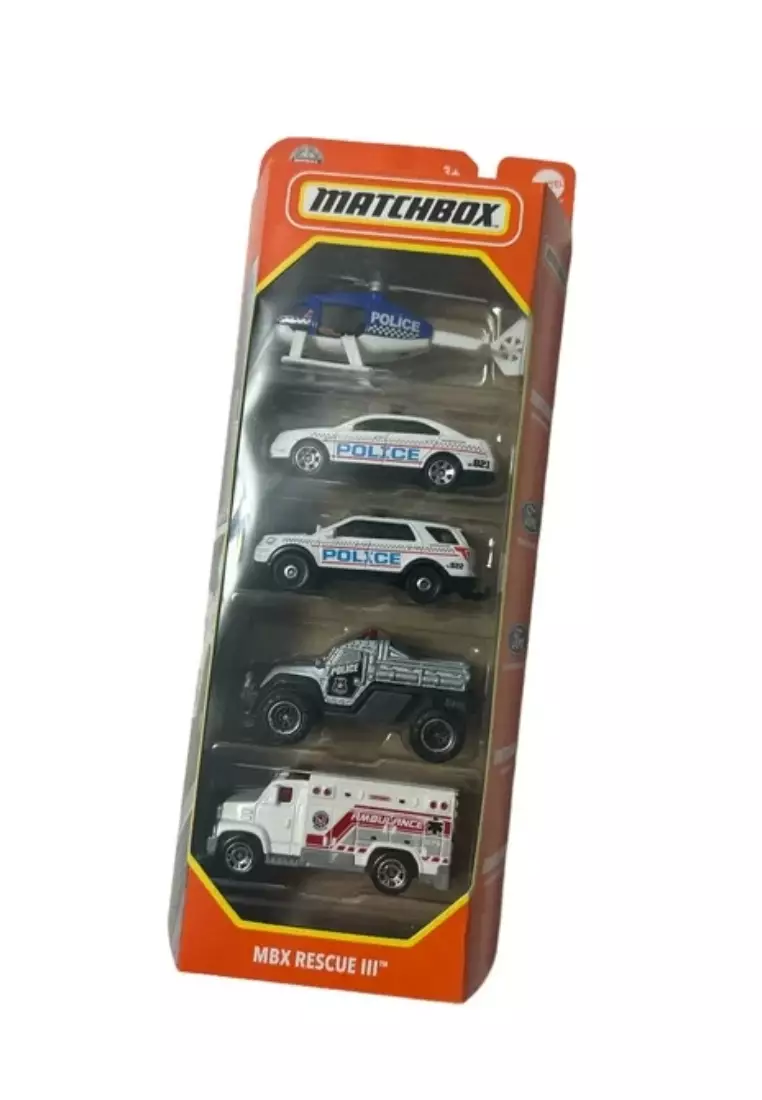 Matchbox Rescue Electric Drivers 5 Car Pack Die-cast Vehicle