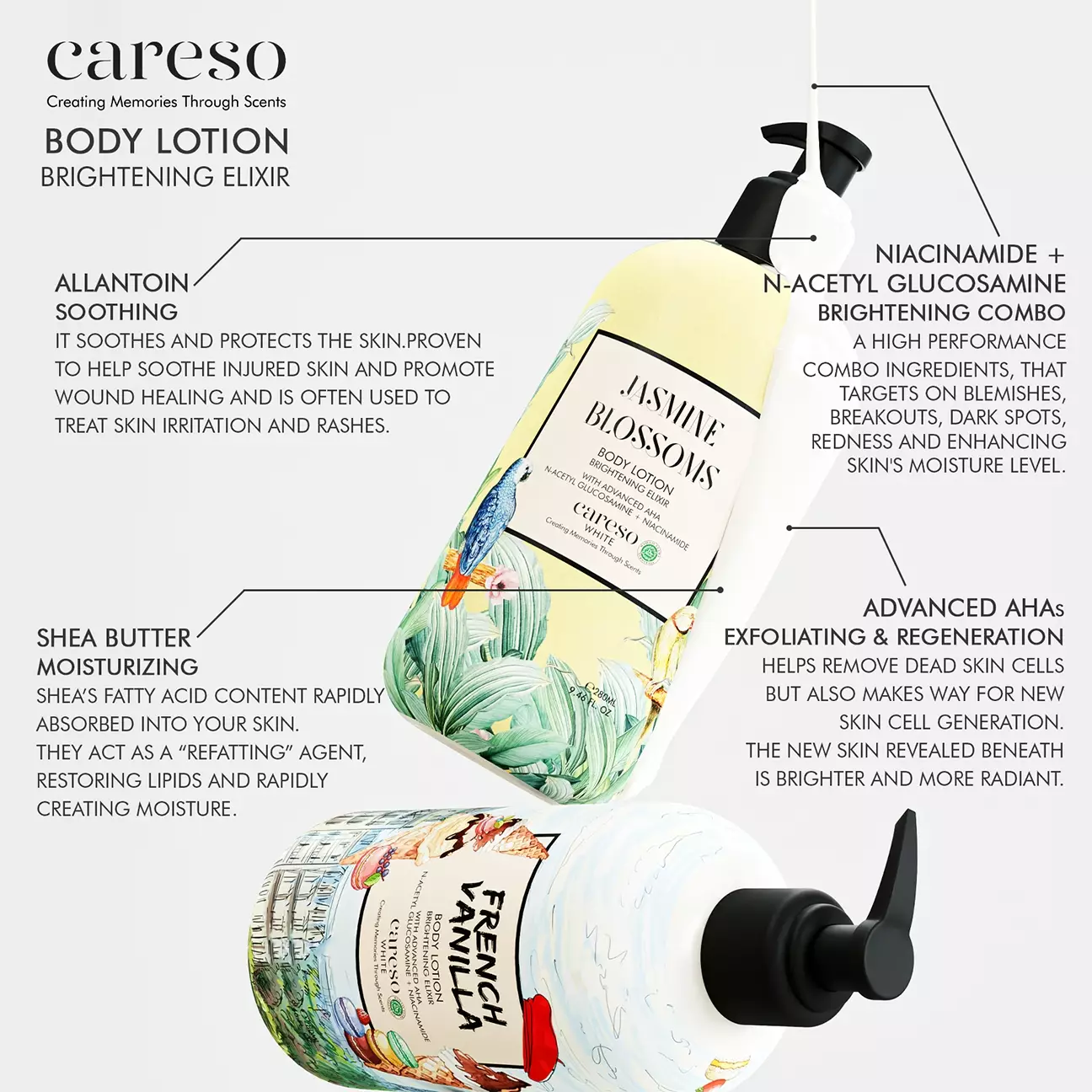 CARESO - Body Lotion - Jasmine Blossom 280ML