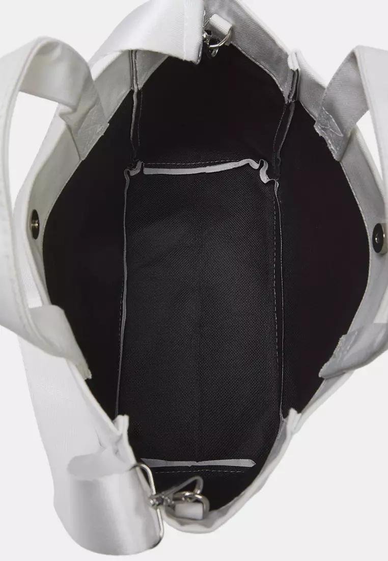 White Canvas Cloth Crossbody Women's Maxi Tote Shoulder Bag Twoss25Oc00007