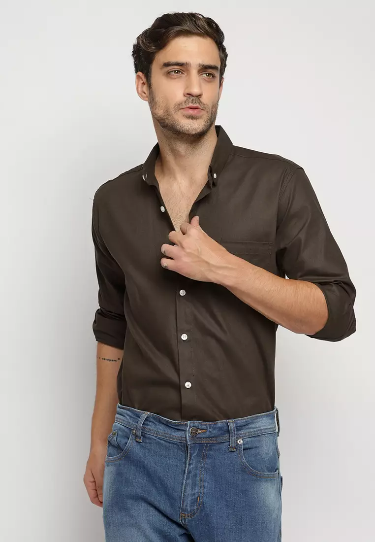 Hickory Brown Oxford Shirt