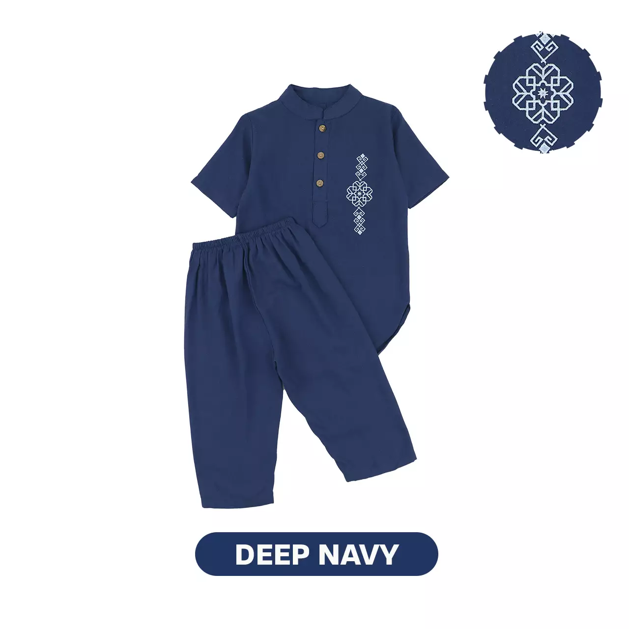 Mooi Adam Koko Set Setelan Koko Anak Raya Collection Basic Series 2026 - Deep Navy