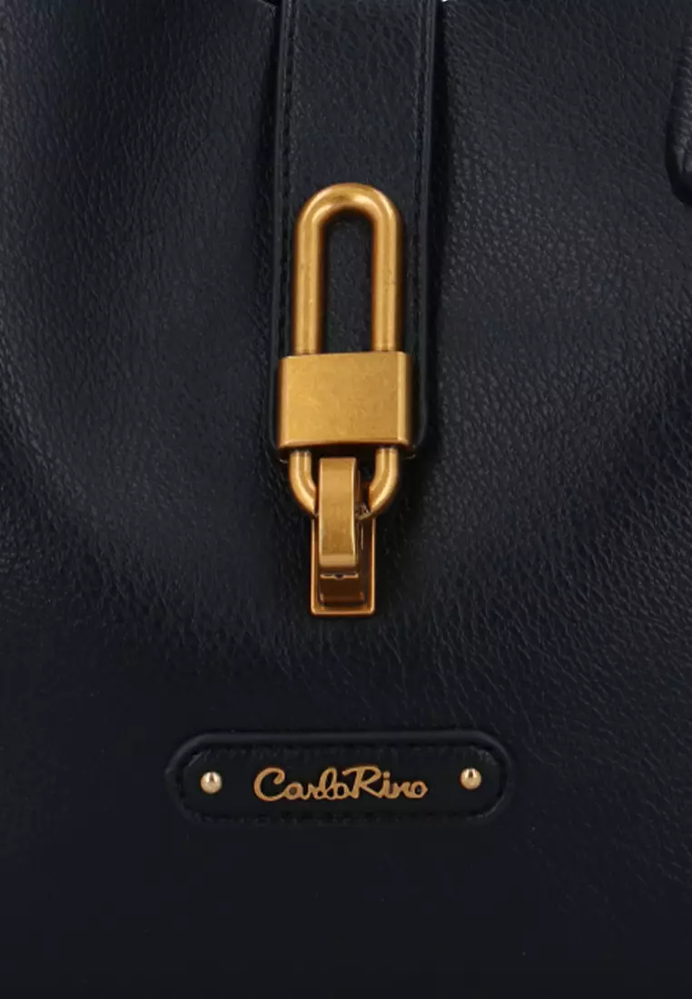 Buy Carlo Rino CR Elise Mini Charm Top Handle - Black Online | ZALORA ...