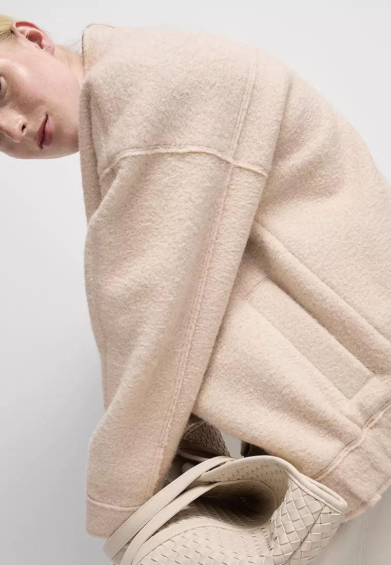 Textured Unlined Bomber Jacket