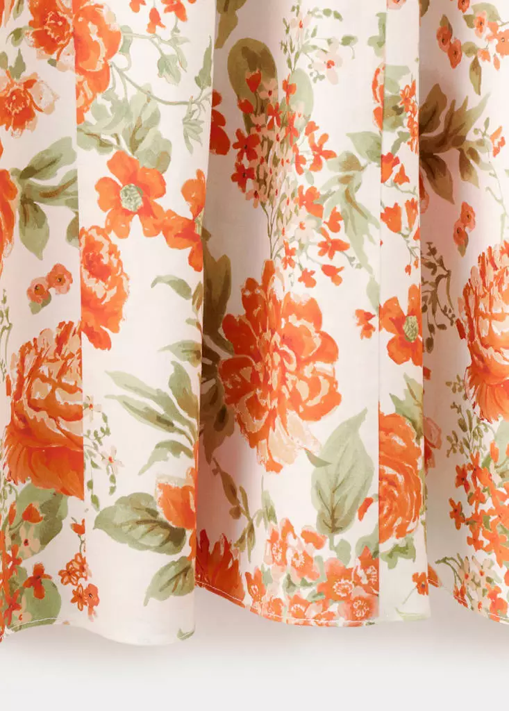 Floral-Print Flared Dress