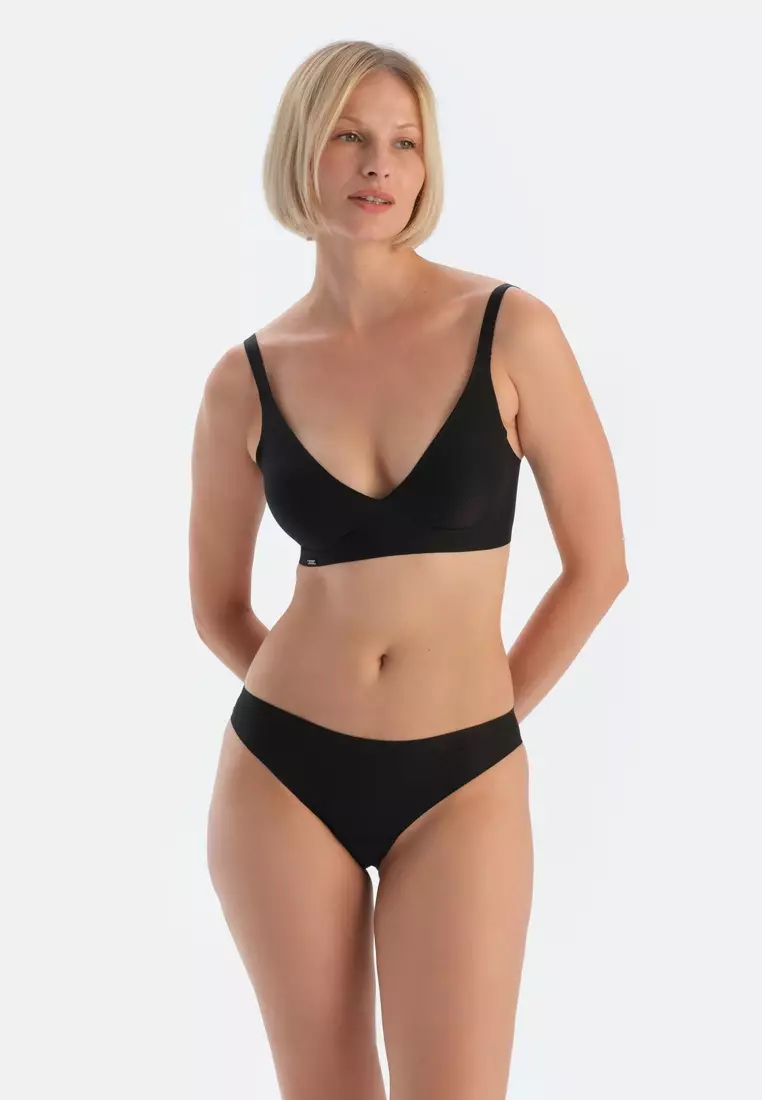 2-Pack Black Basic Brazilian, Underwear for Women