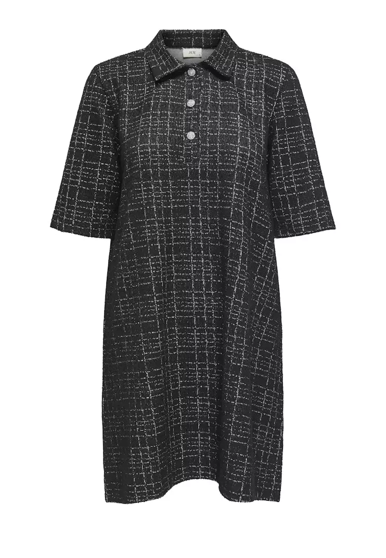 Buy JACQUELINE DE YONG Half Sleeve Collar Jersey Dress 2026 Online | ZALORA