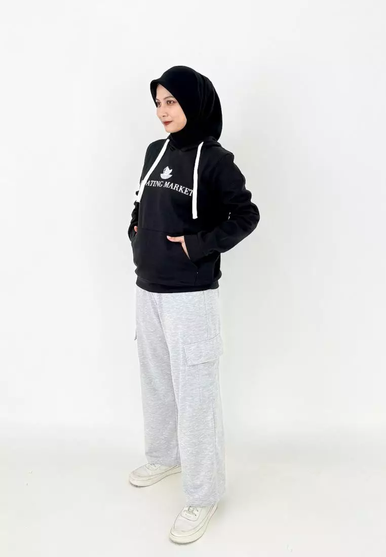 Sweater Hoodie - Hitam