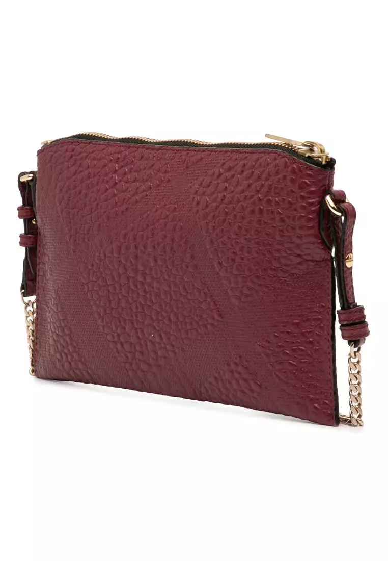 Burberry Pre-Loved Burberry Small Grain Check Embossed Leather