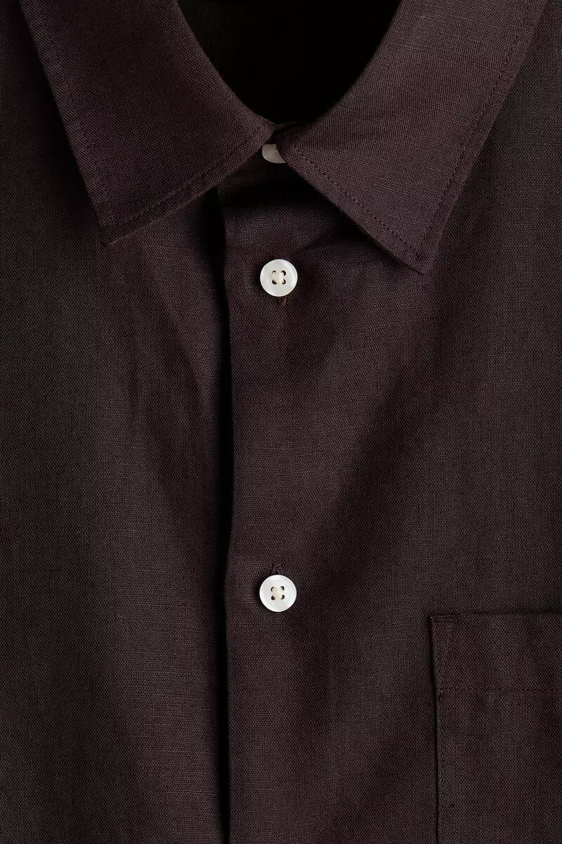 Relaxed Fit Linen-blend shirt