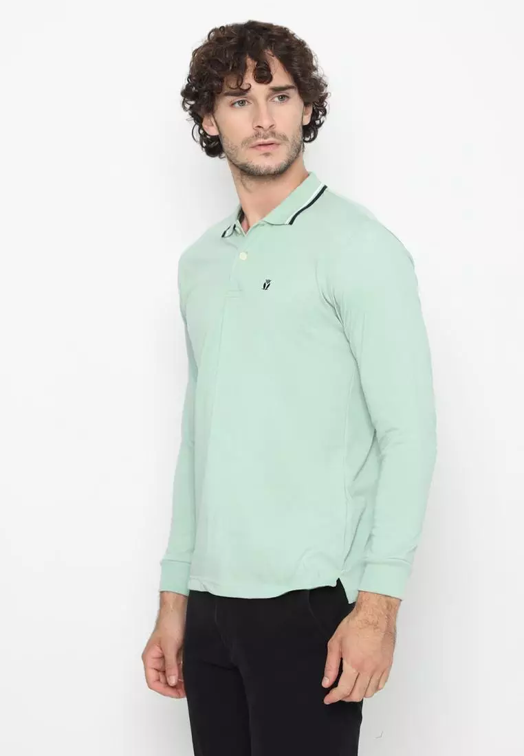 Matsuda Kaos Polo Shirt Lengan Panjang Pria Kerah Kasuga