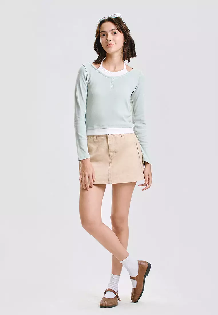Long Sleeved Twofer Top