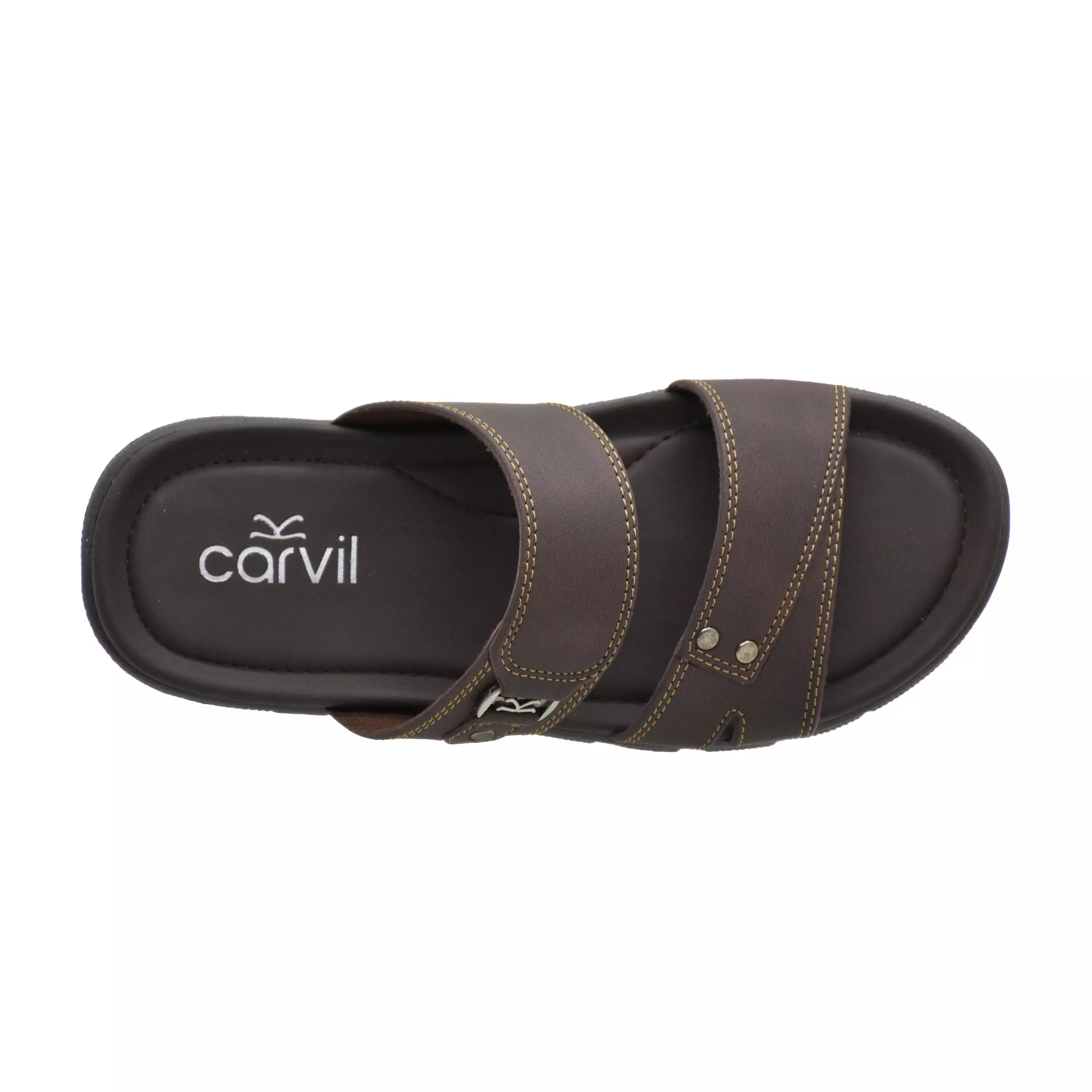 Carvil Sandal Pria Durham-02 M Dark Brown