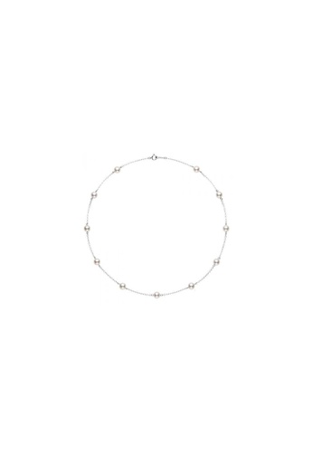 ZITIQUE silver Women's Simple Beads Necklace - Silver 9338AACB33AE0AGS_1