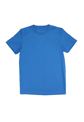 POP Shop blue Men's Basic Roundneck T-shirt with Shoulder Panel BE9E6AAE7D612CGS_1