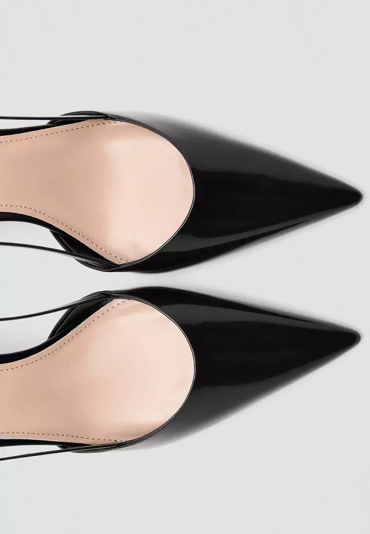 Pointed-Toe Leather Heels