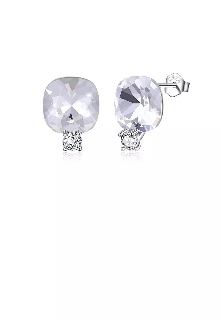 White hotsell square earrings