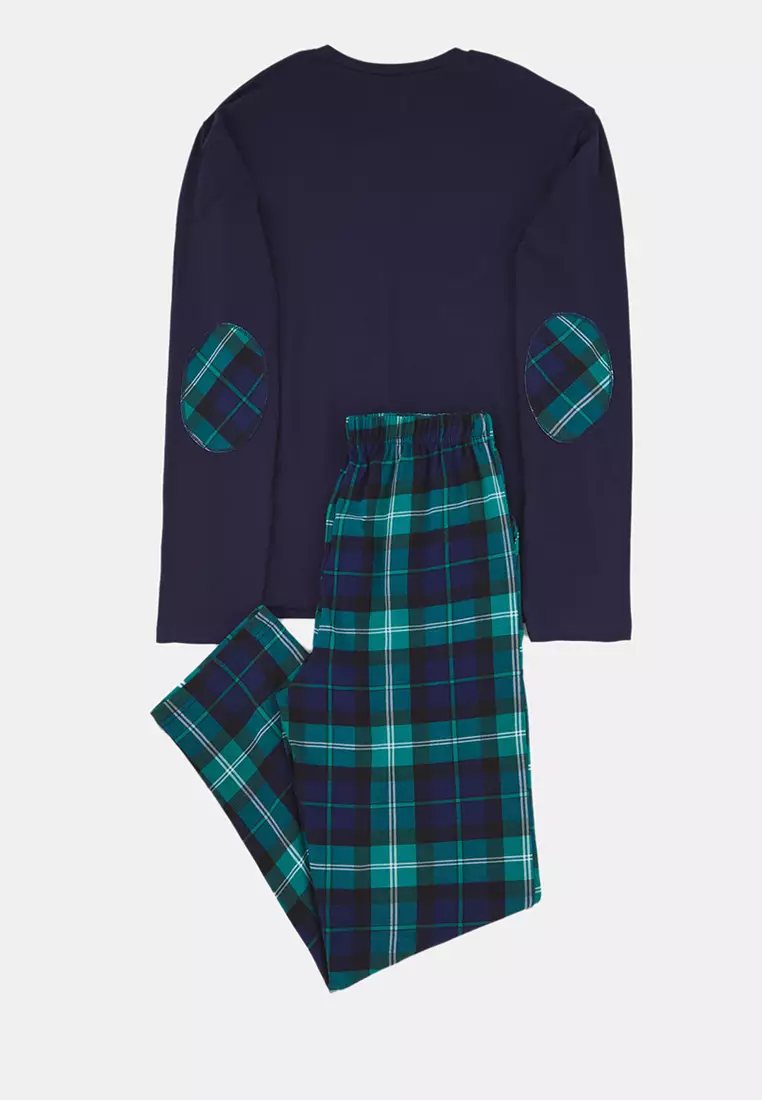 Checked Knitted Pajama Set