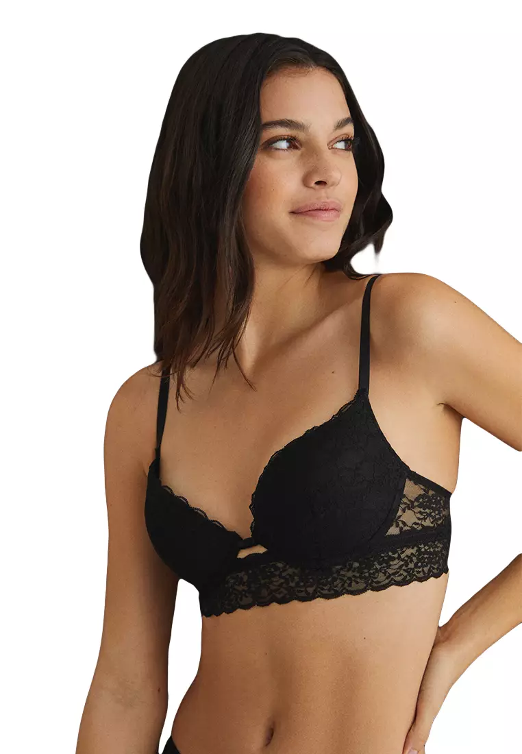 Buy women'secret Gorgeous Black Lace Push-Up Bra 2024 Online