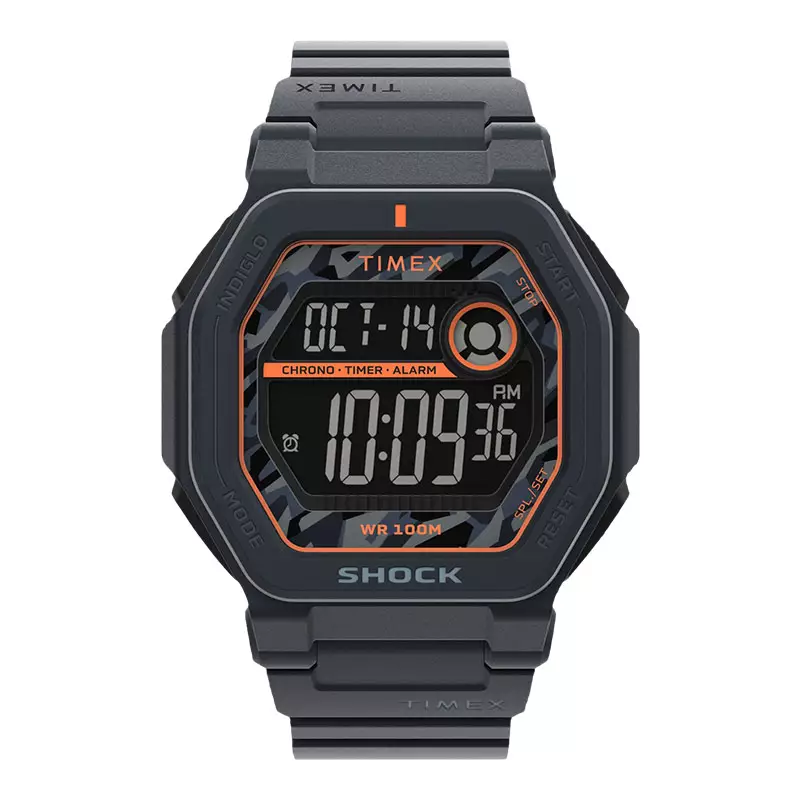 Jam Tangan Pria Timex Command Encounter TW2V93800 Digital Dial Dark Grey Resin Strap