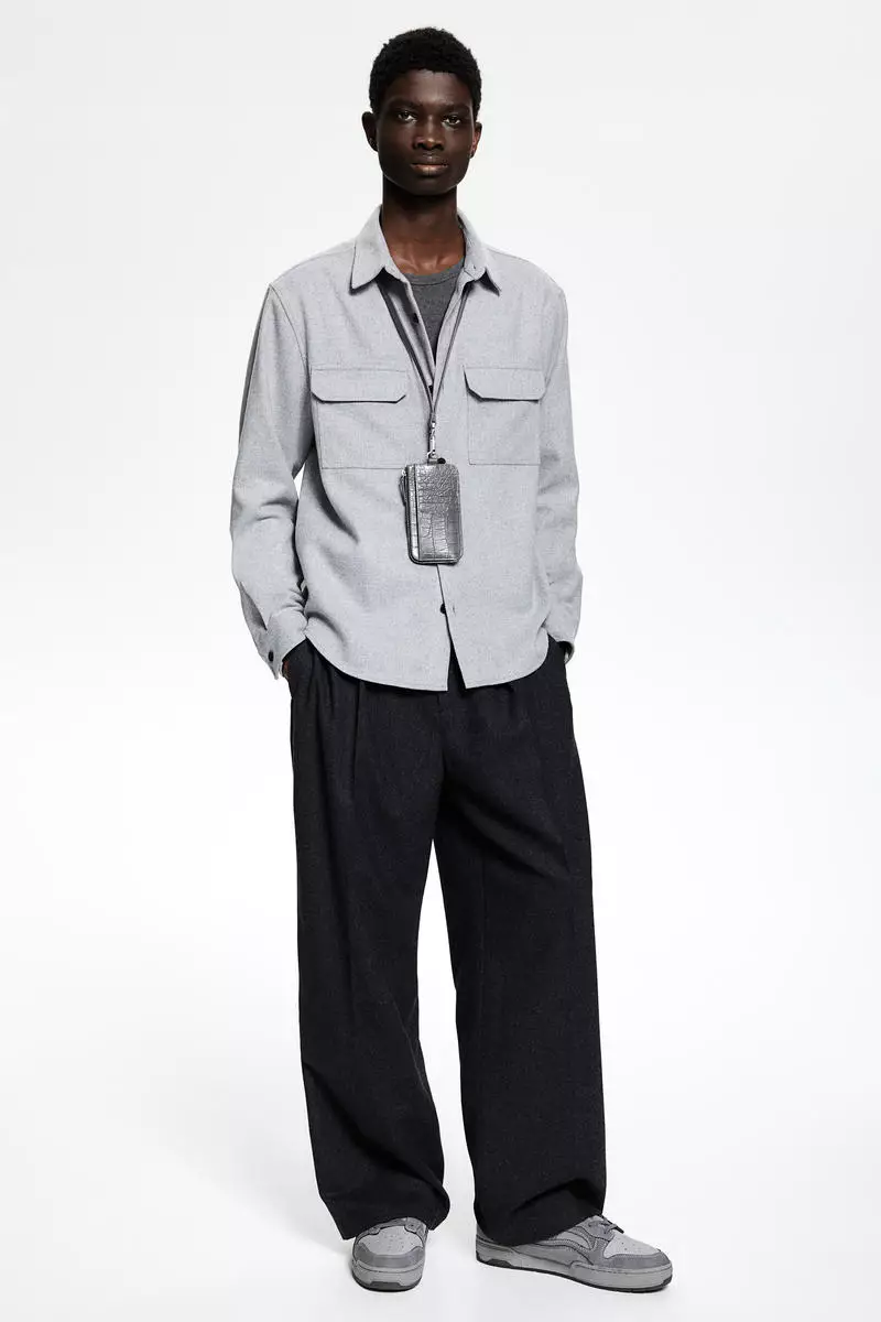 Regular Fit Felted overshirt