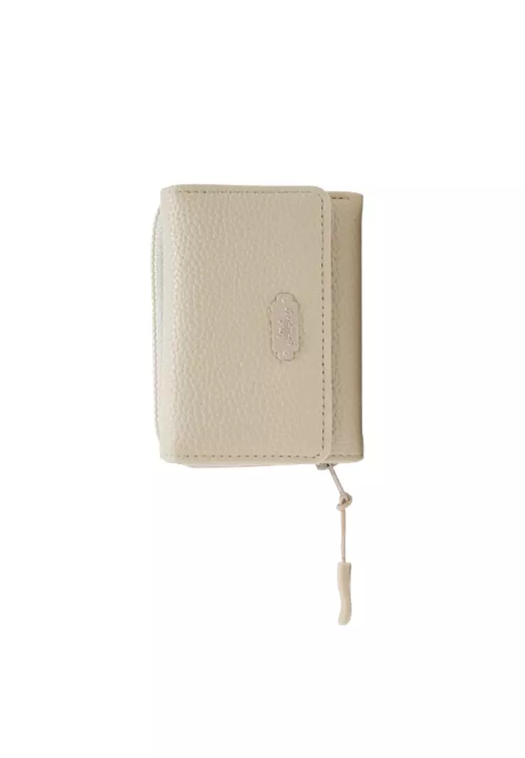 Dompet Wanita Lipat Kecil Wallet Bahan Kulit PU Leather Premium ORIGINAL - Apricot