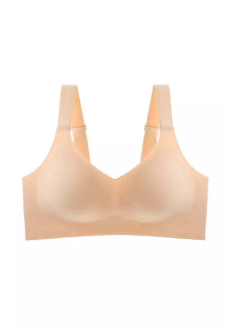 Premium Melinda Seamless Wireless Padded Support Bra in Nude