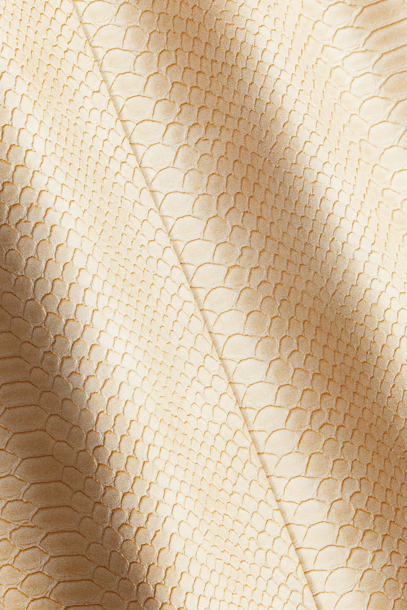 Coated zip-front skirt