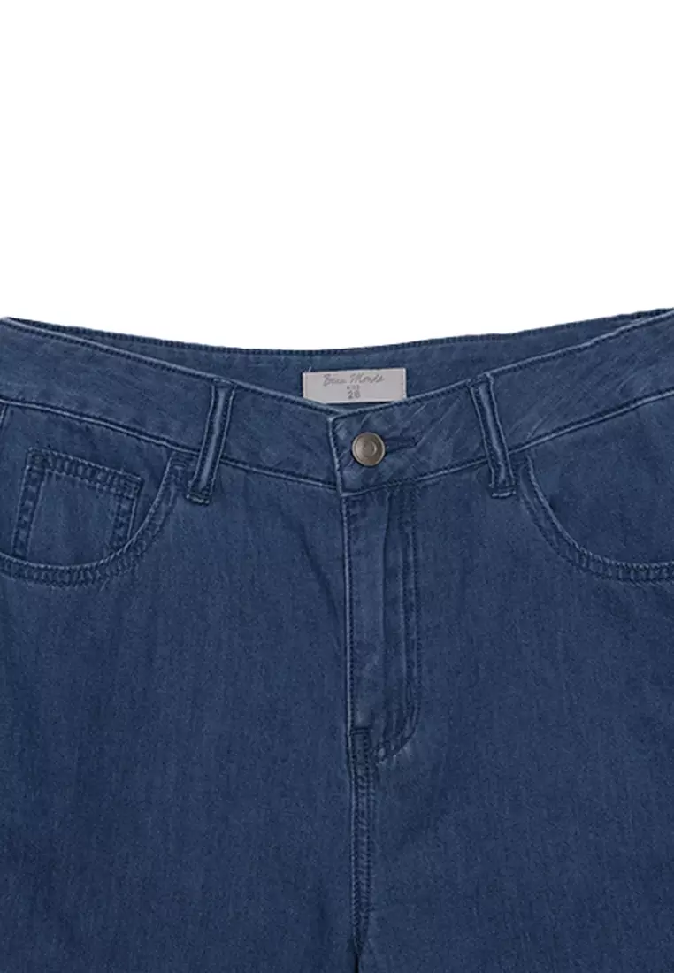 Women's Beau Monde Mid Rise Regular Fit Denim Pants