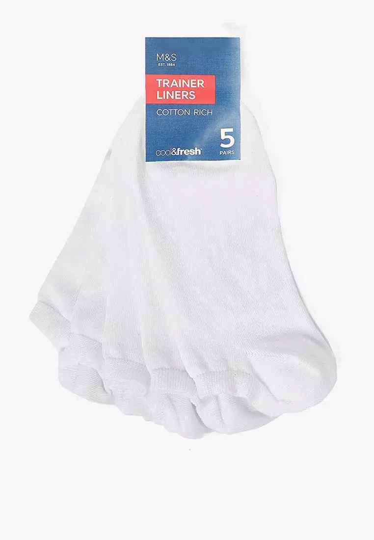 5 Pack Cool & Fresh Trainer Liner Socks