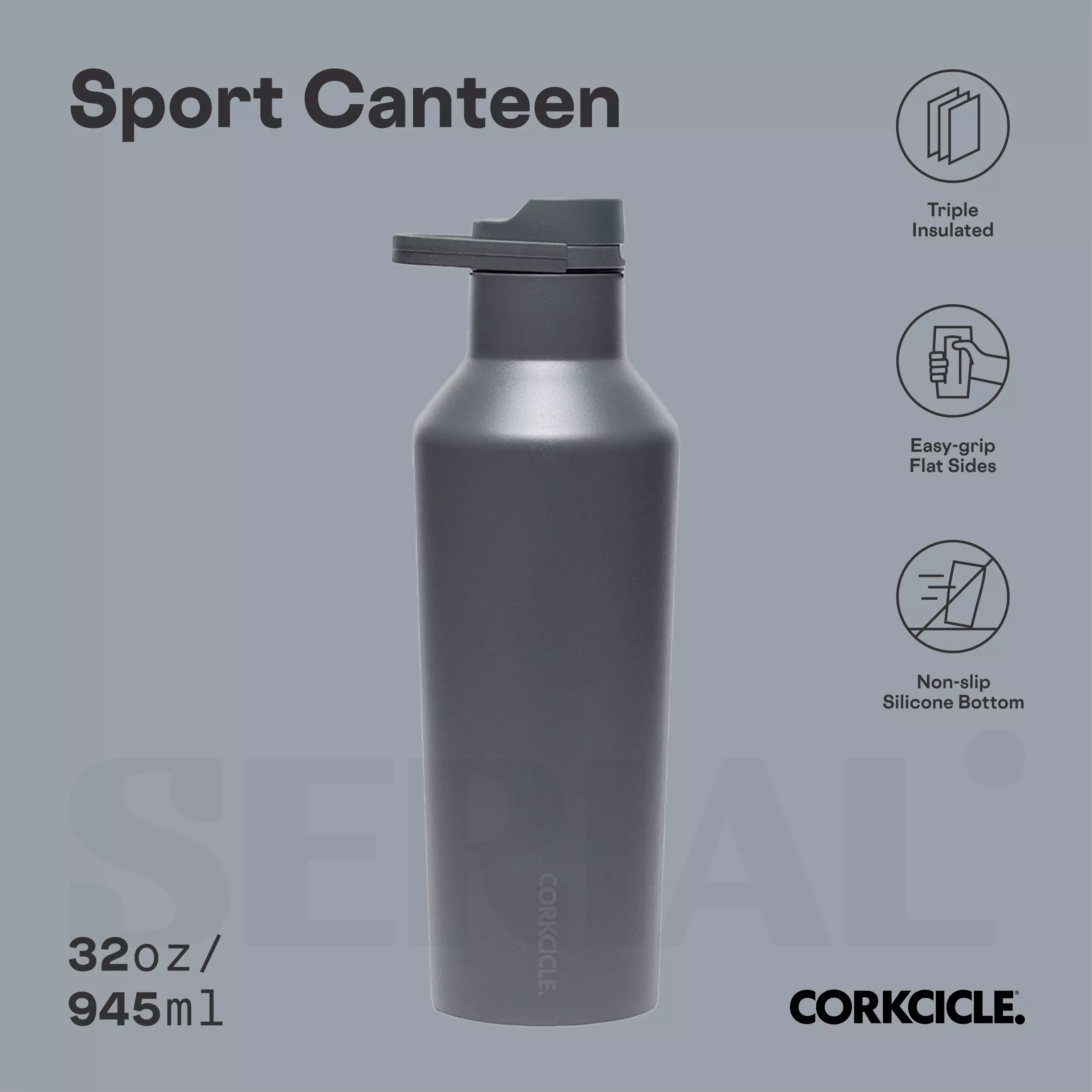 CORKCICLE Sport Canteen 32oz - Flint