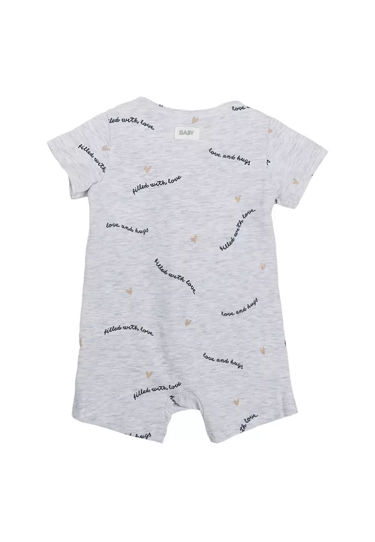 The Short Sleeve Zip Romper