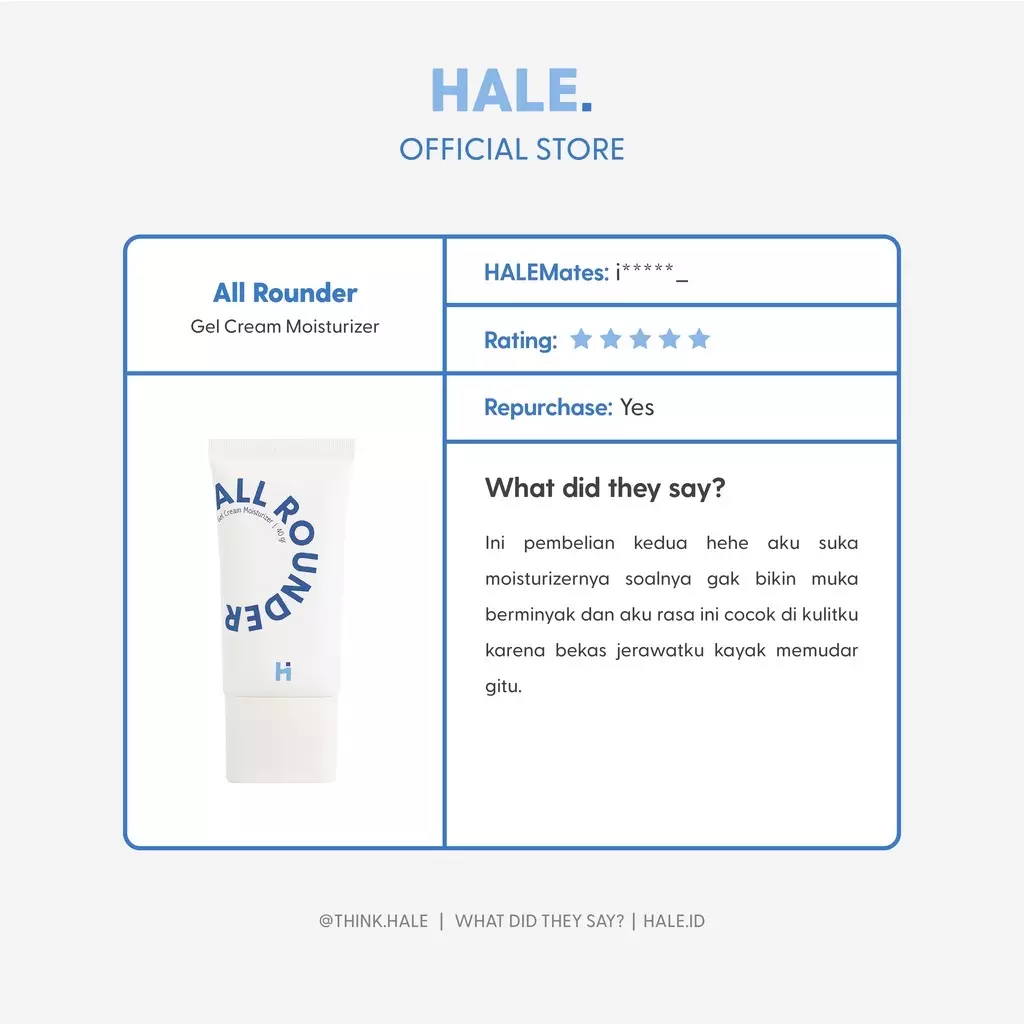 HALE ALL ROUNDER GEL CREAM MOISTURIZER 40GR