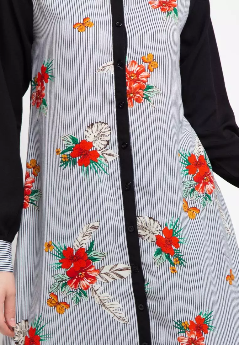 Chelsea Maxi Dress In Navy Print